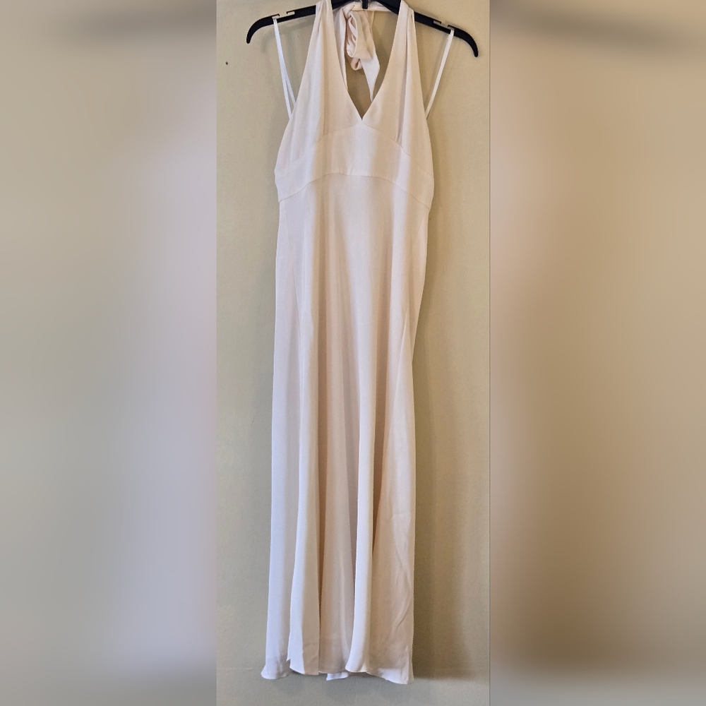 J. Crew Silk Halter Dress Ivory Petticoat Fit Flare NEW NWT*  Size 8